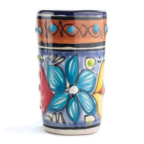 Talavera Shot Glasses - Set of 4 - 2 Oz (Puebla) - MEXTEQUIL: MEXICRAFT IMPORTS LLC