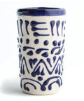 Talavera Shot Glasses - Set of 4 - 2 Oz (Blue Lace) - MEXTEQUIL: MEXICRAFT IMPORTS LLC