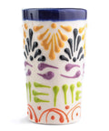 Talavera Shot Glasses - Set of 4 - 2 Oz (Colors Lace) - MEXTEQUIL: MEXICRAFT IMPORTS LLC