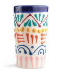 Talavera Shot Glasses - Set of 4 - 2 Oz (Colors Lace) - MEXTEQUIL: MEXICRAFT IMPORTS LLC