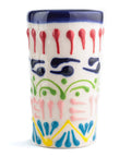 Talavera Shot Glasses - Set of 4 - 2 Oz (Colors Lace) - MEXTEQUIL: MEXICRAFT IMPORTS LLC