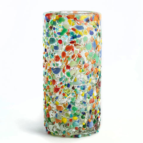 Hand Blown Shot Glasses - Set of 4 - 2 Oz (Confetti) - MEXTEQUIL: MEXICRAFT IMPORTS LLC