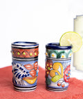 Talavera Shot Glasses - Set of 4 - 2 Oz (Puebla) - MEXTEQUIL: MEXICRAFT IMPORTS LLC