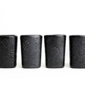 Black Clay Mexican Shot Glasses - Set of 4 - 2 Oz (Square) - MEXTEQUIL: MEXICRAFT IMPORTS LLC