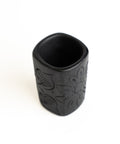 Black Clay Mexican Shot Glasses - Set of 4 - 2 Oz (Square) - MEXTEQUIL: MEXICRAFT IMPORTS LLC