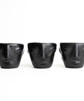 Black Clay Mexican Shot Glasses - Set of 4 - 2 Oz (Faces) - MEXTEQUIL: MEXICRAFT IMPORTS LLC