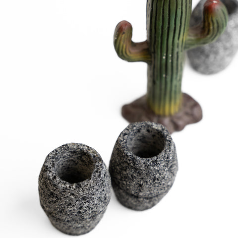 Stone Shot Glasses - Set of 4 - 1.5 Oz (Barrel) - MEXTEQUIL: MEXICRAFT IMPORTS LLC