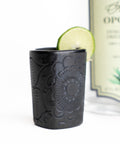 Black Clay Mexican Shot Glasses - Set of 4 - 2 Oz (Square) - MEXTEQUIL: MEXICRAFT IMPORTS LLC