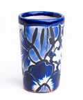 Talavera Set of 2 Shot Glasses, Salt & Tray - 2 Oz (Blue) - MEXTEQUIL: MEXICRAFT IMPORTS LLC