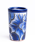 Talavera Set of 2 Shot Glasses, Salt & Tray - 2 Oz (Blue) - MEXTEQUIL: MEXICRAFT IMPORTS LLC