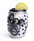 Talavera Shot Glasses - Set of 4 - 2 Oz (Black Barrel) - MEXTEQUIL: MEXICRAFT IMPORTS LLC