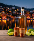 Handcrafted Canelo Clay Terracotta Shot Glasses – Agave | Set of 4 | 2 oz - MEXTEQUIL