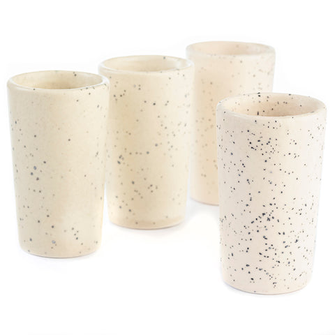 Ceramic Shot Glasses - Set of 4 - 2 Oz (Granite Whisper) - MEXTEQUIL