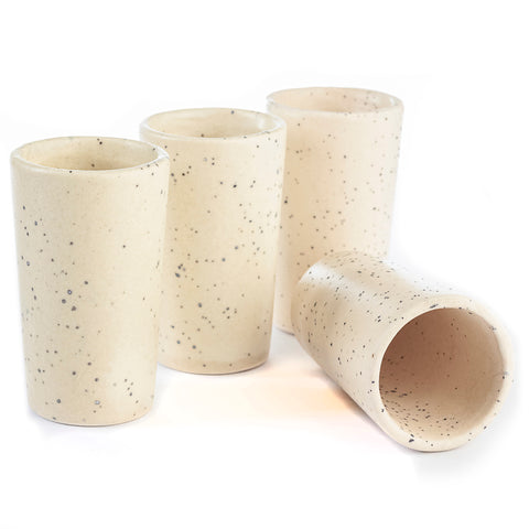 Ceramic Shot Glasses - Set of 4 - 2 Oz (Granite Whisper) - MEXTEQUIL