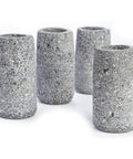 Volcanic Basalt Stone Shot Glasses – Round | Set of 4 | 2 oz - MEXTEQUIL