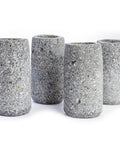 Volcanic Basalt Stone Shot Glasses – Round | Set of 4 | 2 oz - MEXTEQUIL