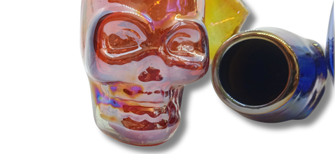 MEXTEQUIL - Mexican Hand Blown Skull Shot Glasses - Set of 4 pcs - 2 Oz (Colors) - MEXTEQUIL: MEXICRAFT IMPORTS LLC