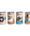 Ceramic Tequila Shot Glasses - Set of 4 - 2 Oz - Beach Collection (Cancun) - MEXTEQUIL: MEXICRAFT IMPORTS LLC