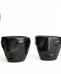 Black Clay Mexican Shot Glasses - Set of 4 - 2 Oz (Faces) - MEXTEQUIL: MEXICRAFT IMPORTS LLC