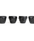 Black Clay Mexican Shot Glasses - Set of 4 - 2 Oz (Faces) - MEXTEQUIL: MEXICRAFT IMPORTS LLC