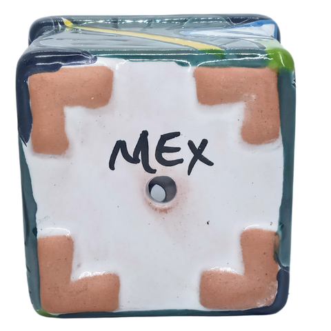 Talavera Hand-Painted Pottery Planters - Set of 3 (Alcatraz 2.8") - MEXTEQUIL: MEXICRAFT IMPORTS LLC