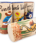 Ceramic Tequila Shot Glasses - Set of 4 - 2 Oz - Beach Collection (Puerto Vallarta) - MEXTEQUIL: MEXICRAFT IMPORTS LLC