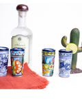 Talavera Shot Glasses - Set of 4 - 2 Oz (Puebla) - MEXTEQUIL: MEXICRAFT IMPORTS LLC