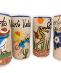 Ceramic Tequila Shot Glasses - Set of 4 - 2 Oz - Beach Collection (Puerto Vallarta) - MEXTEQUIL: MEXICRAFT IMPORTS LLC