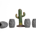 Stone Shot Glasses - Set of 4 - 1.5 Oz (Barrel) - MEXTEQUIL: MEXICRAFT IMPORTS LLC